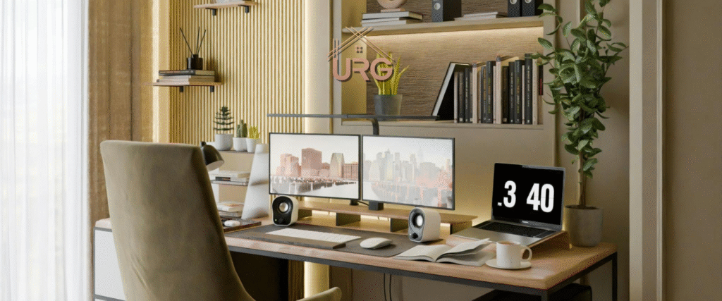 Sydney home office decorated with indoor plants