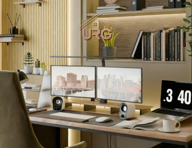 Sydney home office decorated with indoor plants