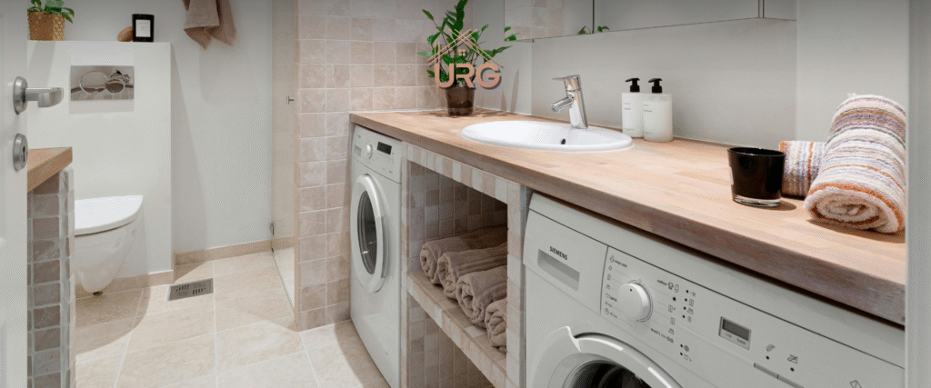 modern renovations bathroom and laundry combination in Sydney