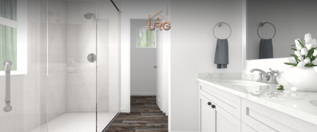 Before and after budget-friendly bathroom makeover in a Sydney home