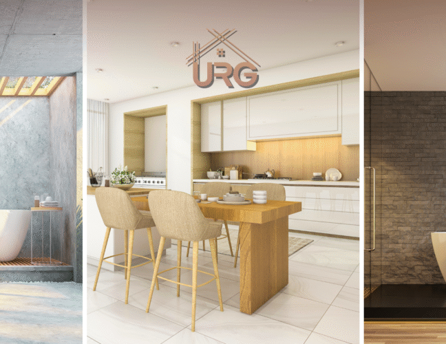 Modern Sydney kitchen with stone bench top, tiled splash back, and laminate cabinets